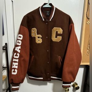 Women’s Forever 21 Chicago Varsity Letterman Jacket sz M